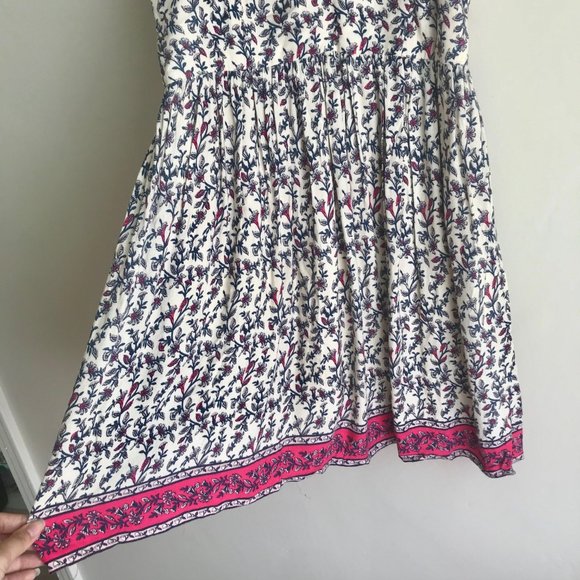 FOREVER 21 / Cream & Blue Floral Strappy Dress - Picture 4 of 8